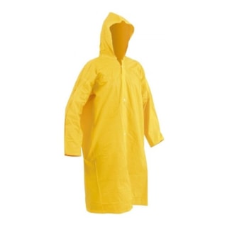 Capa De Chuva Com Capuz Forrada Pvc Amarela Tamanho Gg