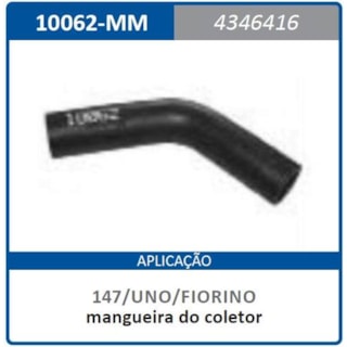 Mangueira 10062-mm Do Coletor Fiat 147 / Uno / Fiorino