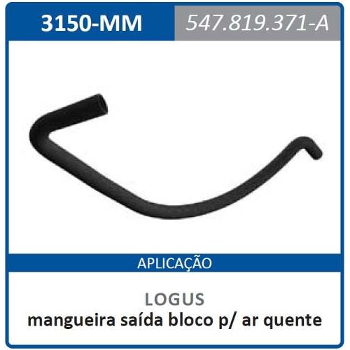 Mangueira 3150-mm Saída Do Bloco Para Ar Quente Logus