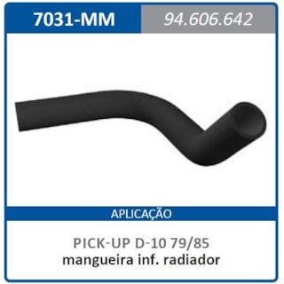 Mangueira 7031-mm Inferior Radiador Pick-up D-10 79 / 85