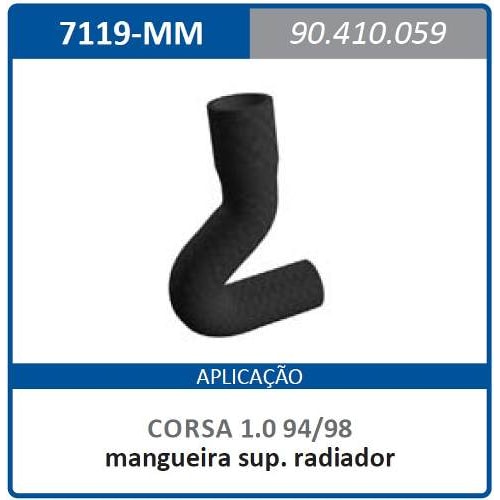 Mangueira 7119-mm Superior Radiador Corsa 1.0 94 / 98