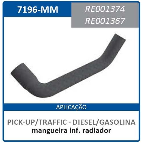 Mangueira 7196-mm Inferior Do Radiador Pick-up / Trafic 