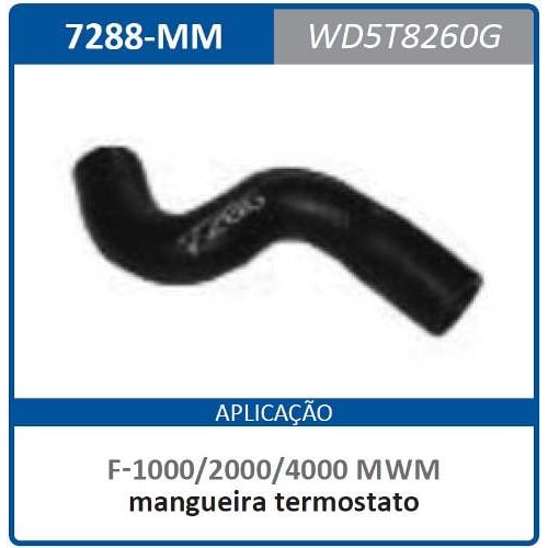 Mangueira 7288-mm Termostato F-1000/ F-2000/ F-4000 Mwm