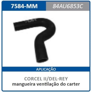 Mangueira 7584-mm Ventilação Do Carter Corcel 2 / Del-rey