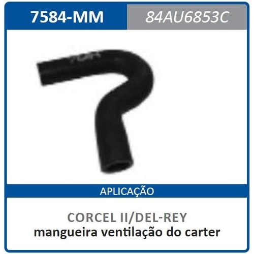Mangueira 7584-mm Ventilação Do Carter Corcel 2 / Del-rey
