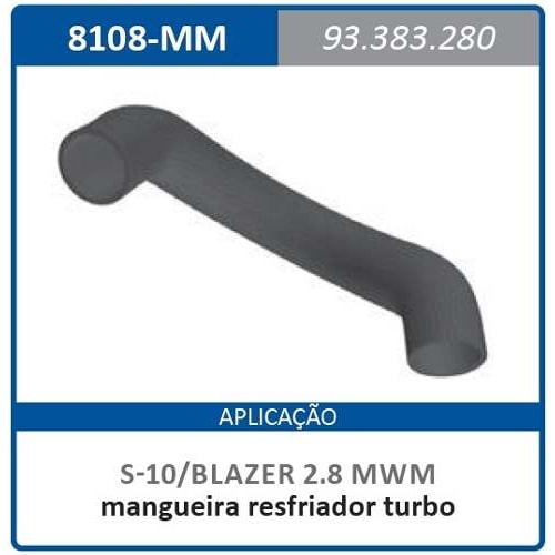 Mangueira 8108-mm Resfriador Turbo S-10 / Blazer 2.8 Mwm